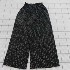 ◇ Θ  LOWRYS FARM ドット柄ワイドパンツ ブラック系 Fサイズ レディース E  【1508250039409】