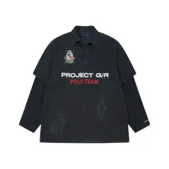 PROJECT g/r ネイビー ポロシャツ