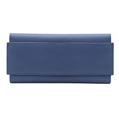 エルメス HERMES パッサンロング 長財布 ブルーアガット ヴォーエヴァーカラー X刻印【中古】