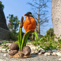小さなバードカービング リュウキュウアカショウビン 野鳥 木彫り