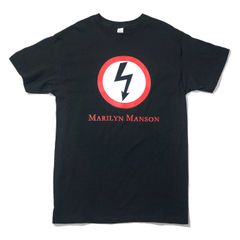マリリンマンソン 新品 正規品 バンド Tシャツ Lightning Logo 黒 半袖