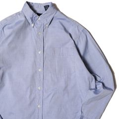 90's ギャップ GAP ピンオックスフォード ボタンダウンシャツ (S) 青 コットン 無地 90年代 旧タグ オールド 青タグ アメリカ古着 USED ビンテージ ヴィンテージ
