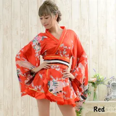 着物 コスプレ 花魁 コスプレ 花魁 コスプレ 衣装 浴衣 祭り ダンス衣装 よさこい衣装 サテンフリル孔雀柄 着物ミニドレス