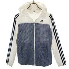 adidas アディダス ウインドブレーカー M ホワイト ジャケット レディース 古着