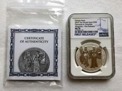 2019 5 Mark1 oz Silver Allegies Germania  Columbia NGC MS70 First Releases