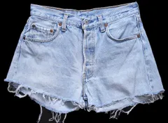 90s USA製 Levi'sリーバイス 501 カットオフ デニム ショートパンツ W30★ショーツ ホットパンツ オールド ビンテージ ジーンズ ボロ