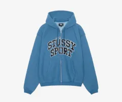 STÜSSY SPORT ジップアップパーカー Stüssy ブラック ジップアップパーカー STUSSY BLOCK SPORT