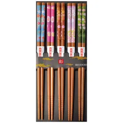 日本製 スス竹 竹製 来客用 セット 264970 5膳 22.5cm なごみ 滑り止め加工 箸 若狭塗 サニーライフデザイン