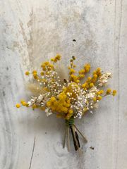 ドライフラワーラナンキュラスとアオギリのホワイトブーケ スワッグ  