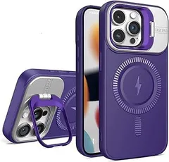 【在庫処分】iphone16ケーススタンド機能付き 耐衝撃 全面保護 おしゃれトラップホール付き MagSafe対応 韓ワイヤレス充電対応 アイフォン スマホケース