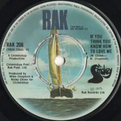 英7” Smokie If You Think You Know How To Love Me RAK206 RAK /00080