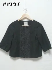 ◇ anatelier アナトリエ 長袖 ノーカラー ジャケット サイズ34 ブラック レディース 【中古】 【1002800533053】