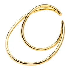 【ゴールド × フリーサイズ】[Cream dot. クリームドット公式] イヤーカフ レディースイヤーカフ イヤカフ 片耳用 大ぶり 変形 立体的 クロスフープ 大きめ 大人