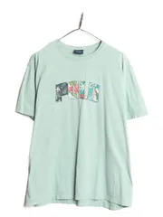 【お得なクーポン配布中!】 90s ポロスポーツ ラルフローレン プリント 半袖 Tシャツ メンズ L / 古着 90年代 オールド 当時物 POLO SPORT コットン アロハ ハワイアン