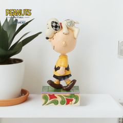 [訳あり] スヌーピー オン チャーリーブラウン 15.5cm | ジムショア ピーナッツ グッズ フィギュア 人形 置物 彫刻 正規輸入品