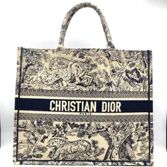 Dior ディオール Book Tote ブック トートバッグ ラージ トワル ドゥ ジュイ エンブロイダリー 刺繍 レディース ディオールバッグ 当店基準真贋確認済
