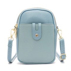 【在庫処分】防水 PU 6.5インチ ショルダー ポシェット ミニ 斜めがけ 財布 小物入れ カード収納 レディース 大容量 スマホポーチ かわいい [FANDARE] シンプル