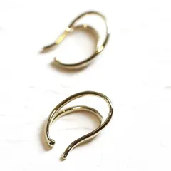 【特価】ALOHAMONI (アロハモニ) イヤーカフ 2連 ゴールド ダブルライン イヤカフ 軟骨 フープ イヤークリップ 重ね付け 片耳 両耳 2個セット レディース 韓国 オルチャン