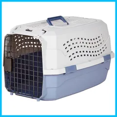 【迅速発送】ベーシック ペットキャリー ダブルドア 小型犬・猫用 9kgまで Mサイズ 幅38 x 奥行58 x 高さ33cm グレーブルー