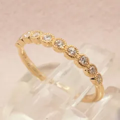 agete アガット　K10 ダイヤモンド　ハーフエタニティリング　13号　YG agete アガット K10 ダイヤモンド ハーフエタニティリング 13号