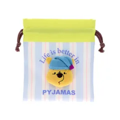 【メール便】くまのプーさん 巾着袋 ぬいぐるみ巾着 パジャマ ディズニー サンスター文具 小物入れ かわいい キャラクター グッズ 