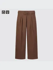 新品 UNIQLO U ルメール ベルテッド タック ワイド パンツ ユニクロ