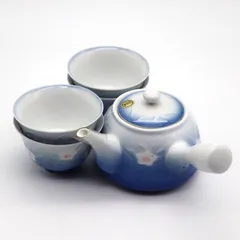 有田焼・西山・急須・湯呑4客・茶器セット・陶磁器・No.201103-18・梱包サイズ80