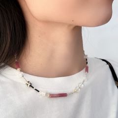 ショップオープン記念！20%OFF♡ ロードナイト&シェルネックレス　サージカルステンレス　金属アレルギー対応　mamo
