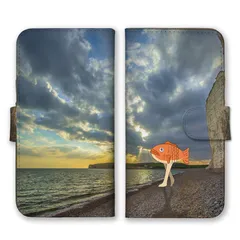 iPhone13 Pro ケース 手帳型 アイフォン13 プロ スマホケース 携帯ケース おもしろい 面白い キモかわいい 鯛焼き たいやき 落書き 旅行 写真 カラー08