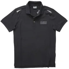 【EA7】半袖 ロゴ ジップ ポロシャツ ブラック / 送料無料 EA7 EMPORIO ARMANI エアセッテ エンポリオアルマーニ
