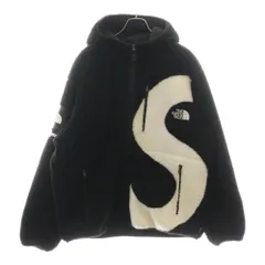 SUPREME (シュプリーム) 20AW ×THE NORTH FACE S Logo Hooded Fleece Jacket ザノースフェイス Sロゴ フリースジャケット ブラック/ホワイト NT62004I