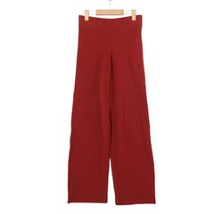 Mila Owen ミラオーウェン 通年 ニット★ リブニット ワイド ハイウエスト イージー パンツ Sz.1 レディース