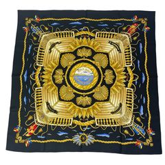 美品 HERMES エルメス アスコットタイ シルク マルチカラー
