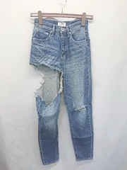 ◇ Θ GYDA ジェイダ ダメージ加工 ジーンズ デニム パンツ サイズXS ブルー系 レディース メンズ E  【1505290025294】