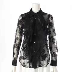 AD2022 コムデギャルソン フリル立体花 薔薇装飾長袖Tシャツブラウス