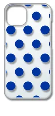 【新品未使用】iPhone13 アイフォン13 クリア ハードケース ドット柄 水玉 (ネイビー) スマホケース カバー cl-iphone13-dotsmall-14