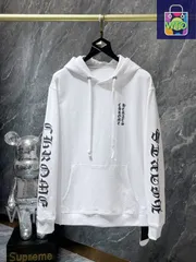 【本日限定特価】Chrome Hearts メンズ フーディー ホースシュー ジッパー ブラック/ホワイト S-XL [本日特価|新品未使用品]