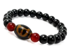 天珠 ブレスレット日月天珠 パワーストーン ブレスレット メンズ レディース 天然石 数珠 アクセサリー メンズブレスレット