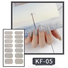 KF005 ネイルシール 貼るだけ ジェルネイル 3D時短簡単お手軽 セルフネイル マニキュア 張るだけ ウエディング 手用 夏デコシール 柄花フラワー蝶バラ星ボタニカル かわいい シンプル ブライダル シルバー ゴールド ホワイト グラデーション 単色★4