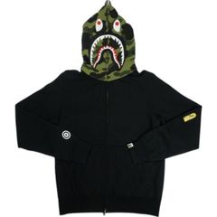 Size【L】 A BATHING APE ア ベイシング エイプ 1st Camo Shark Full Zip Hoodie ジップパーカー 黒 【中古品-非常に良い】 20822133