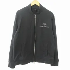 アルマーニエクスチェンジ A/X ARMANI EXCHANGE 近年モデル スウェット ジャケット ブルゾン ダブルジップ ロゴ プリント 黒 L 0403 IBO51のサムネイル