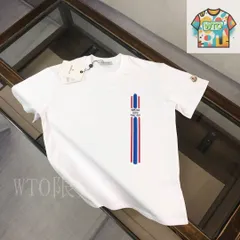 【今日特価】MON*CLER 2025 カップル T ロゴプリント ルーズ丸首ショート