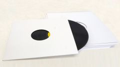 12 インチ（LP）レコード ジャケット 厚紙 スリーブ 穴空き 50枚 セット (白)