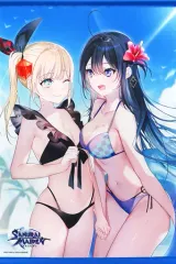 【中古】タペストリー [単品] 紬＆依夜 美和野らぐ氏描き下ろしB2タペストリー 「PS5/PS4/Switchソフト SAMURAI MAIDEN -サムライメイデン- ファミ通DXパック」 同梱特典
