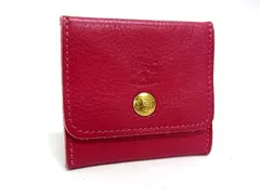 ■美品■ IL BISONTE イルビゾンテ レザー 財布 ウォレット コインケース 小銭入れ コインパース ピンク系 DJ2975