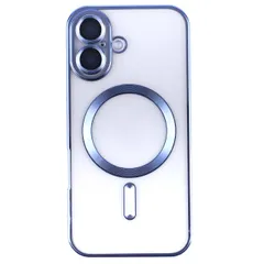 iPhone16 Plus ケース メタリック カメラカバーケース 【Color】ブルー