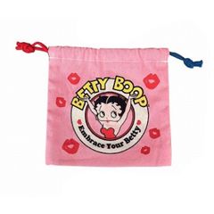 新品 🇺🇸 DRAWSTRING BAG 巾着袋【BETTY BOOP】ベティブープ 両面プリント POUCH ポーチ アメリカン雑貨 小物入れ 給食セット 旅行 サブバッグ 入園入学 プレゼント