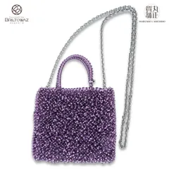 アンテプリマ 斜め掛けチェーンストラップ ワイヤーバッグ スタンダード ミニアトゥーラ トート PB21F12045-169-000 PVC アメジスト ハンドバッグ 手提げ レディース【中古】【丸正質舗】【質屋】【ブリルトワーゼ】(M212587)