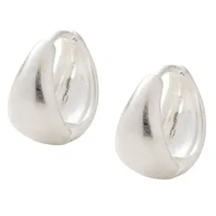 【A：ヴィンテージSV×ピアス】[Cream dot. クリームドット公式] ピアス レディース  フープ 金属アレルギー ニッケルフリー 中折れ キャッチレス 開閉式 ヴィンテージ調 艶消し マット ぷっくり 3タイプ フープフィット 大人 