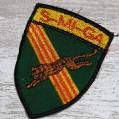 TI32 TIGER 虎 ベトナム 戦争 ワッペン タイガー トラ 動物 刺繍 おしゃれ リメイク アメカジ 軍物 緑